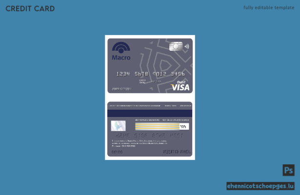 Beispielvorschau der Visa-Karte der argentinischen Banco Macro S.A.